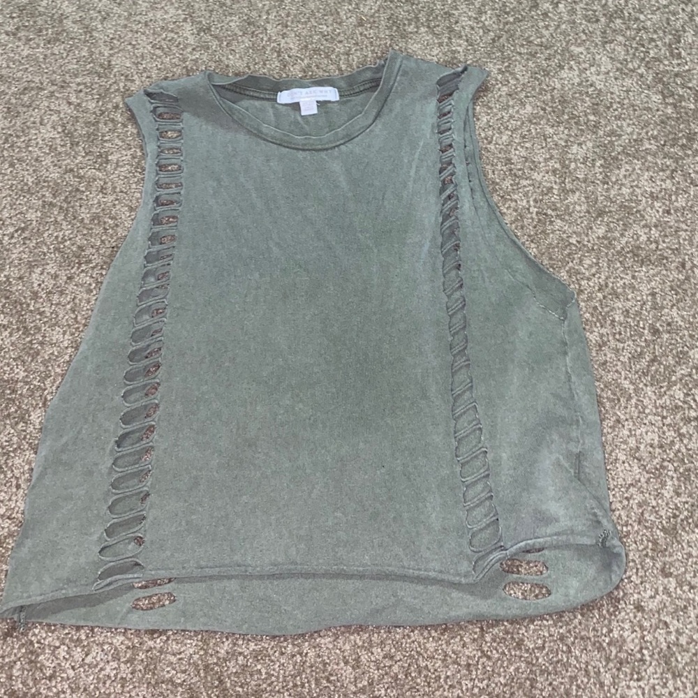 edgy cut out crop top